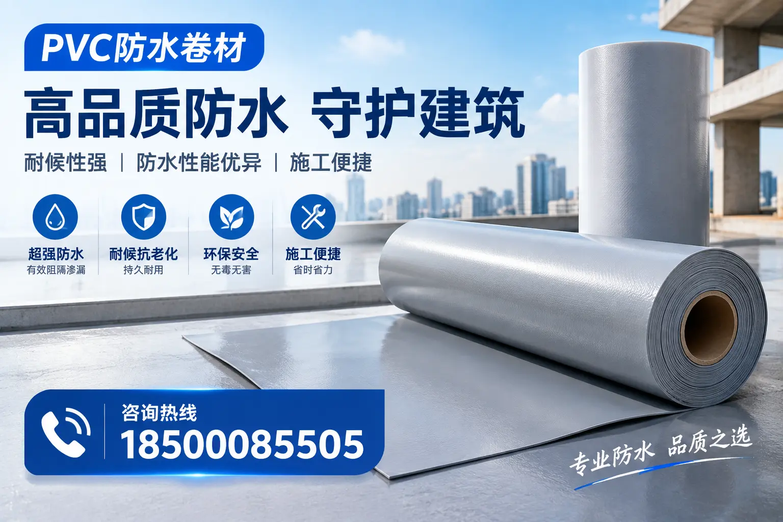 PVC防水卷材的防水效果评测，适合马鞍山的科学依据
